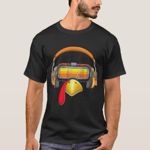 Turkey VR Gamer Happy Thanksgiving T-Shirt