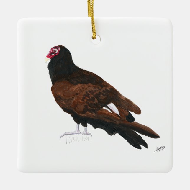 Turkey Vulture Christmas Ornament (Front)
