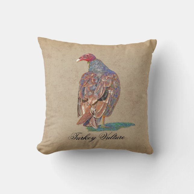 TURKEY VULTURE CUSHION (Front)