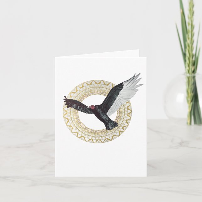Turkey Vulture Folded Note Card (Front)
