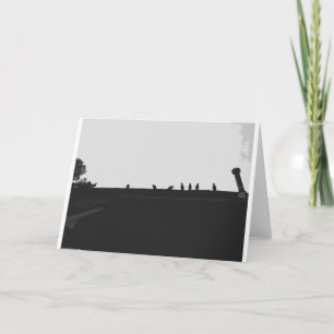 Turkey Vulture Silhouette, card