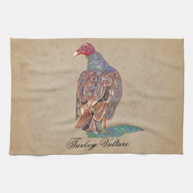 TURKEY VULTURE TEA TOWEL (Horizontal)