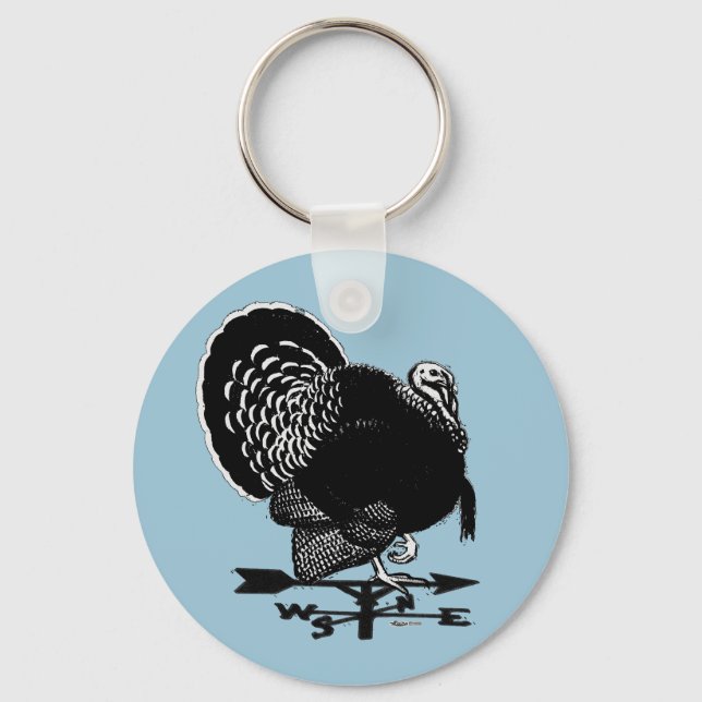 Turkey Weathervane Key Ring (Front)