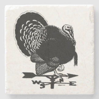 Turkey Weathervane Stone Coaster