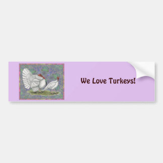 Turkey: White Holland Pastel Bumper Sticker