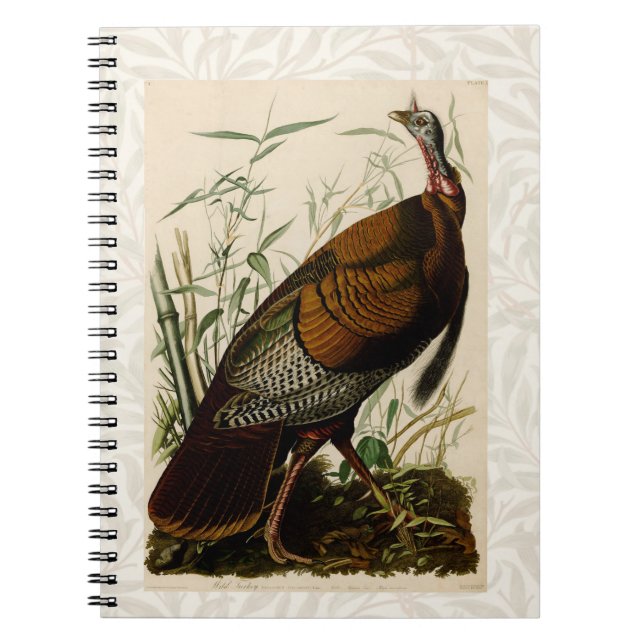 Turkey Wild Audubon Bird Painting Spiral Notebook (Front)