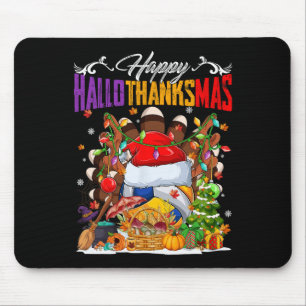 Turkey Witch Volleyball Ball Xmas Lights Hallothan Mouse Pad