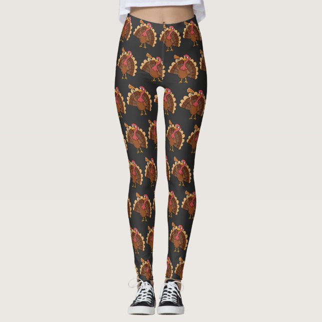 Turkey With Pie Slice Leggings (Front)