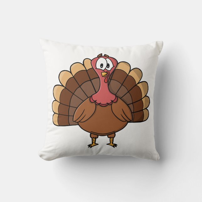 Turkey with Wide Tail Cushion (Front)