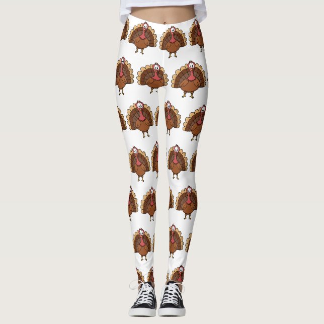 Turkey with Wide Tail Leggings (Front)