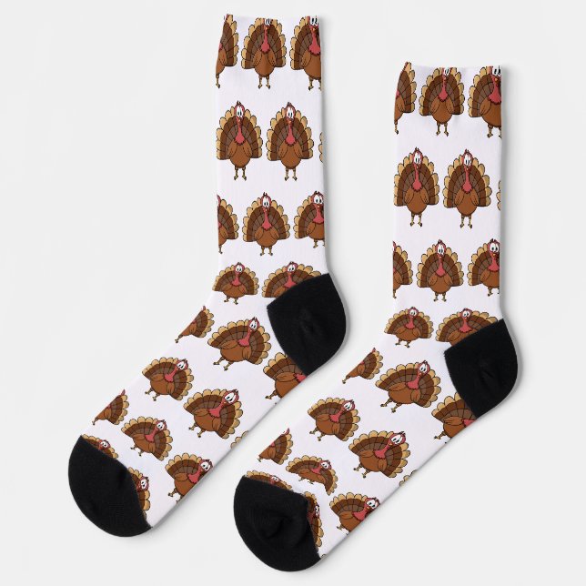 Turkey with Wide Tail Socks (Left)