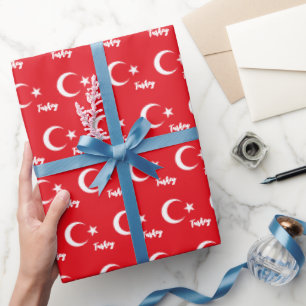 Turkey Wrapping Paper, Turkish Flag patriotic Paper
