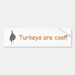 Turkeys are cool, pointillism Bumper Stickers