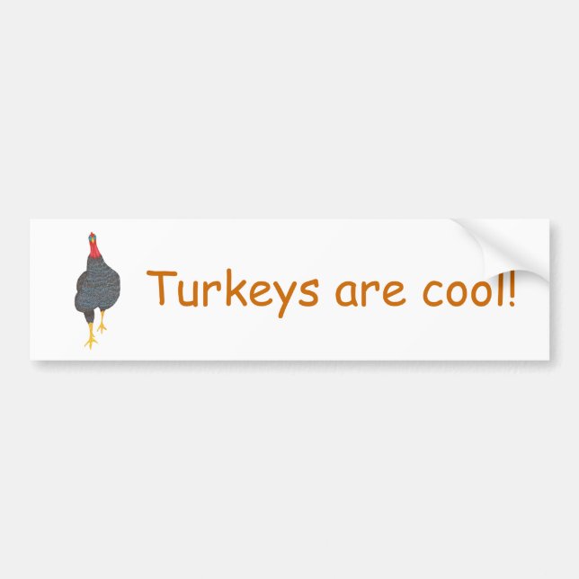 Turkeys are cool, pointillism Bumper Stickers (Front)