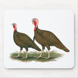 Turkeys: Chocolate Mouse Pad