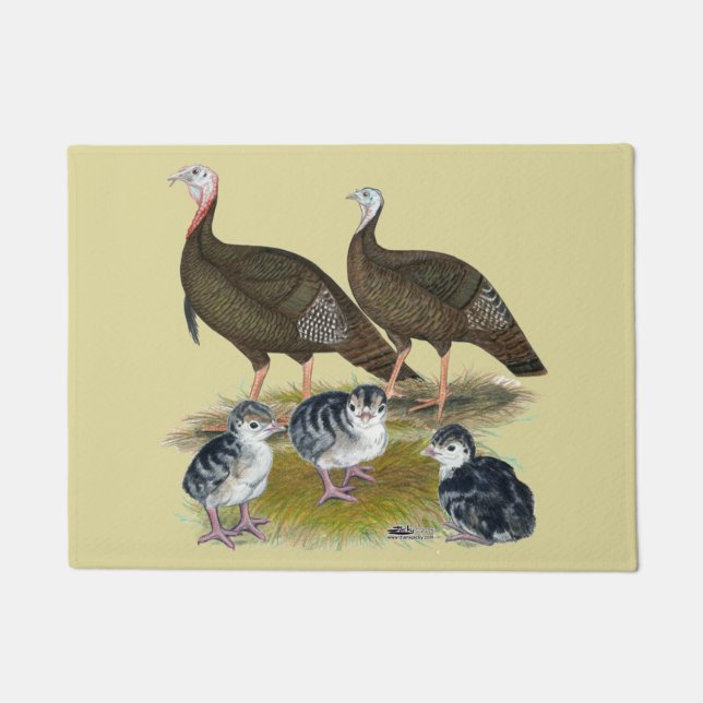 Turkeys Eastern Wild Family Doormat (Front)