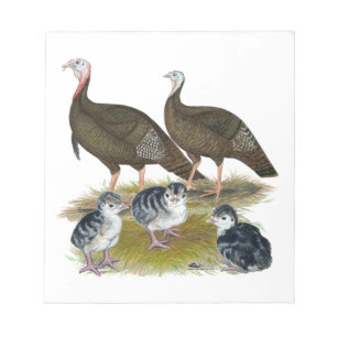 Turkeys Eastern Wild Family Notepad