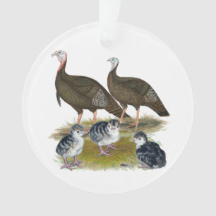 Turkeys Eastern Wild Family Ornament