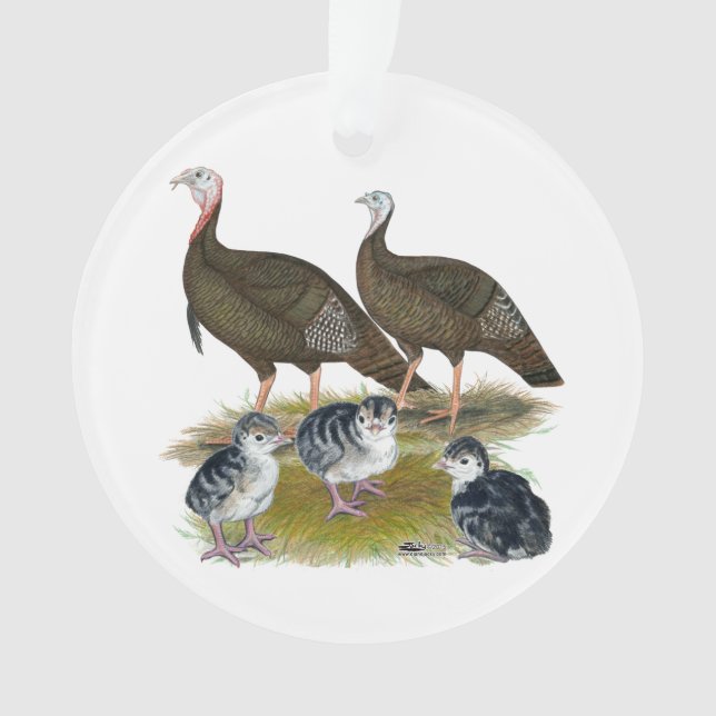 Turkeys Eastern Wild Family Ornament (Front)