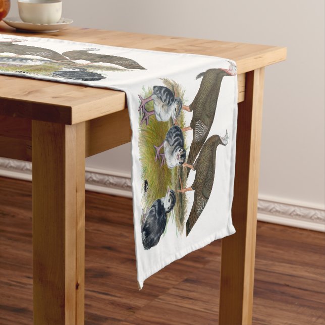 Turkeys Eastern Wild Family Short Table Runner (In Situ)