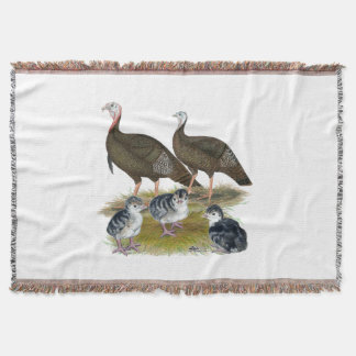 Turkeys Eastern Wild Family Throw Blanket