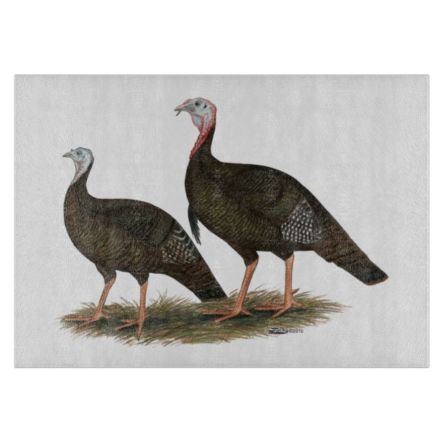 Turkeys Eastern Wild Pair Cutting Board (Front)