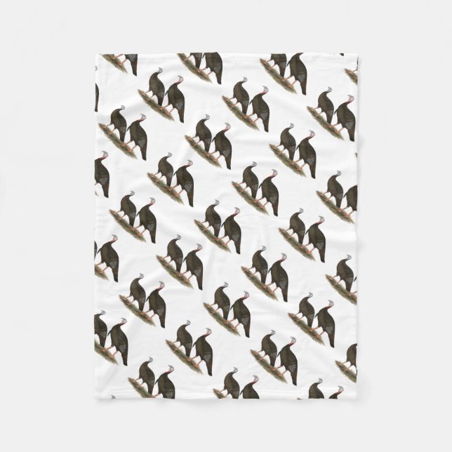 Turkeys Eastern Wild Pair Fleece Blanket (Front)