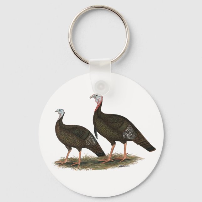Turkeys Eastern Wild Pair Key Ring (Front)