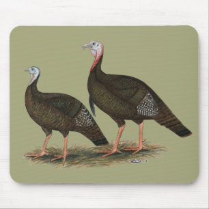 Turkeys Eastern Wild Pair Mouse Pad
