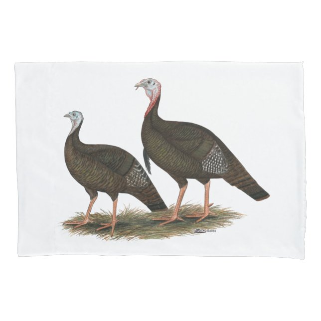 Turkeys Eastern Wild Pair Pillowcase (Front)