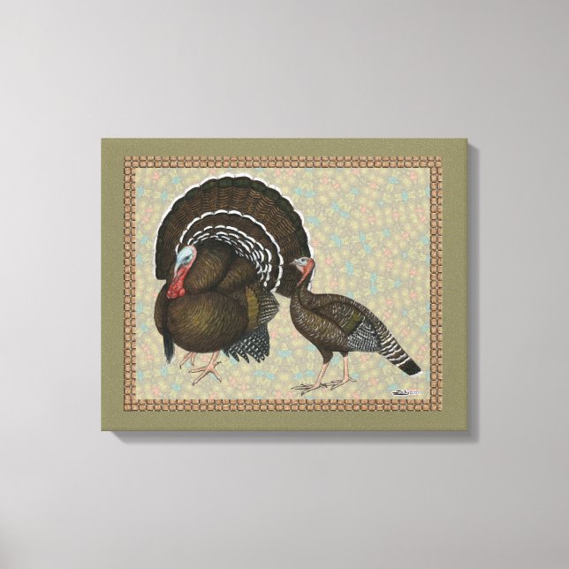 Turkeys Standard Bronze Portrait Canvas Print (Front)