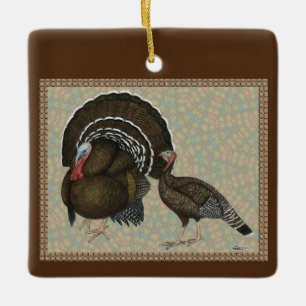 Turkeys Standard Bronze Portrait Ceramic Ornament