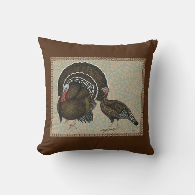 Turkeys Standard Bronze Portrait Cushion (Front)