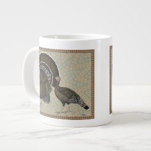Turkeys Standard Bronze Portrait Large Coffee Mug