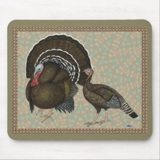 Turkeys Standard Bronze Portrait Mouse Pad