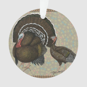 Turkeys Standard Bronze Portrait Ornament