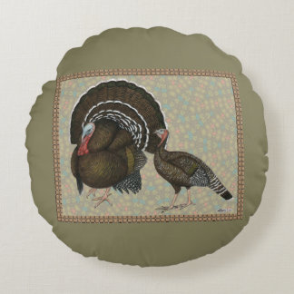 Turkeys Standard Bronze Portrait Round Cushion