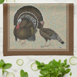 Turkeys Standard Bronze Portrait Tea Towel