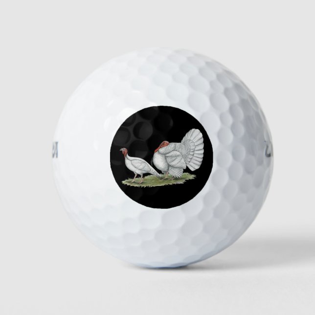 Turkeys White Holland Golf Balls (Front)