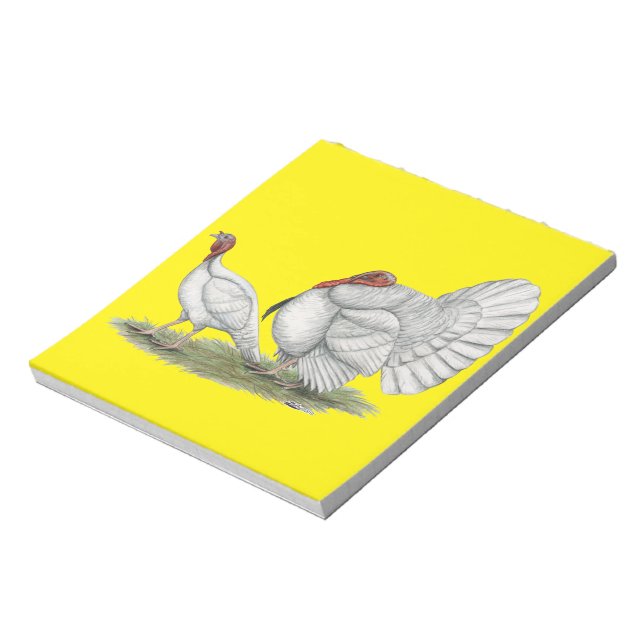Turkeys White Holland Notepad (Rotated)