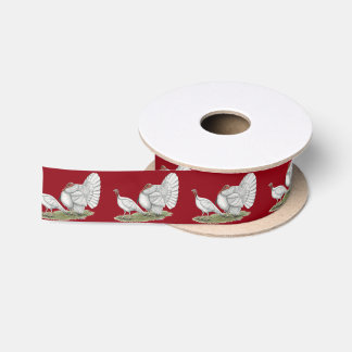 Turkeys White Holland Satin Ribbon