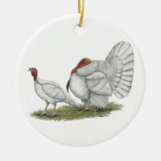 Turkeys White Hollands Ceramic Tree Decoration