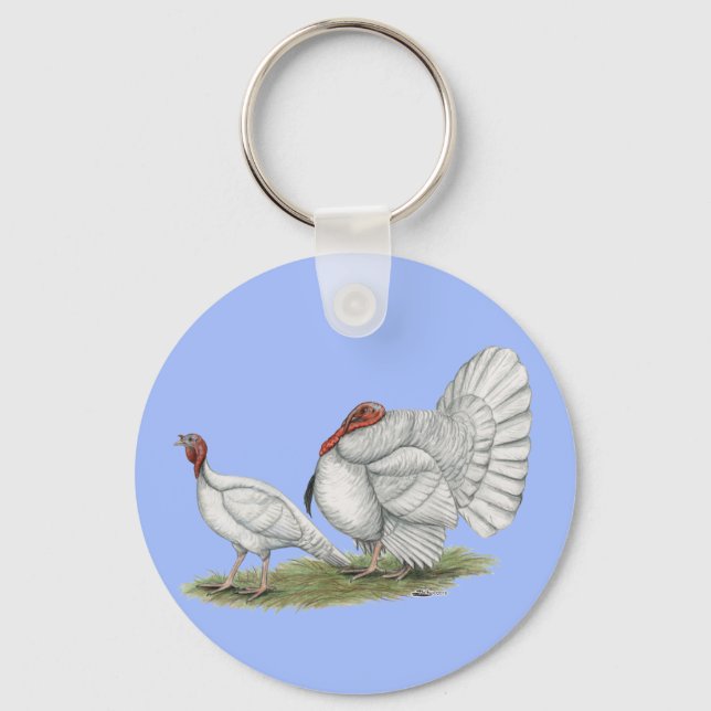 Turkeys White Hollands Key Ring (Front)