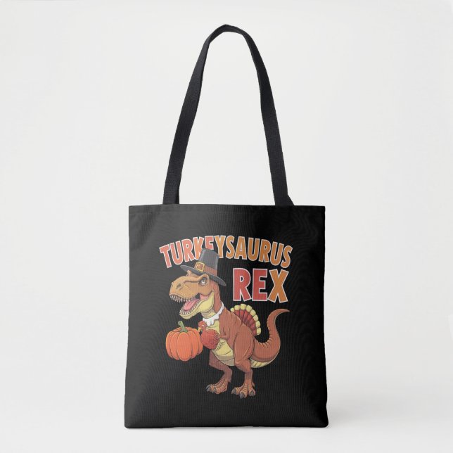 Turkeysaurus Rex Dab Turkey Dino Toddler Boys  Tote Bag (Front)
