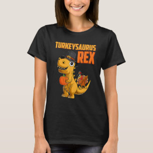 Turkeysaurus Rex Turkey Dino Toddler Boys Thanksgi T-Shirt