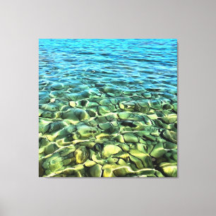 Turkish Aegean Seashore Artistic Abstract Canvas Print