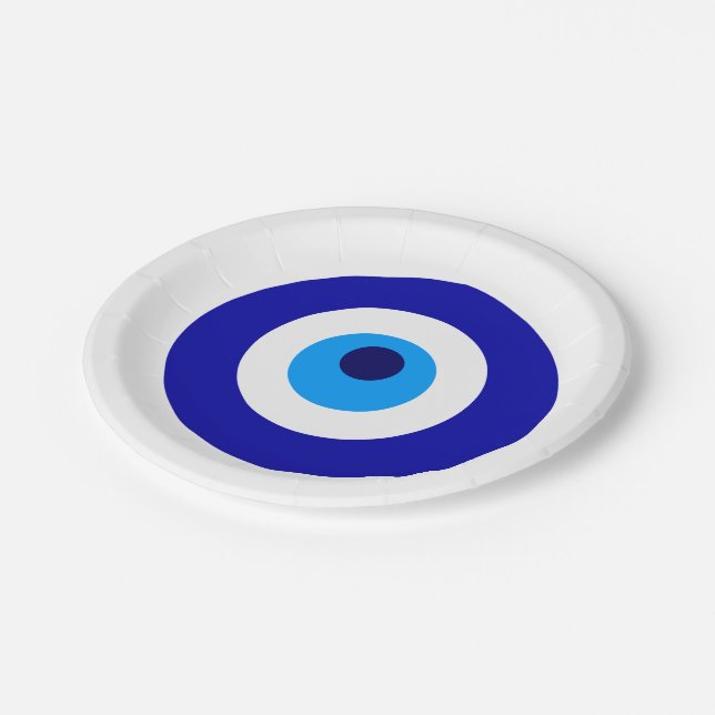 Turkish amulet called Nazar Paper Plate (Angled)