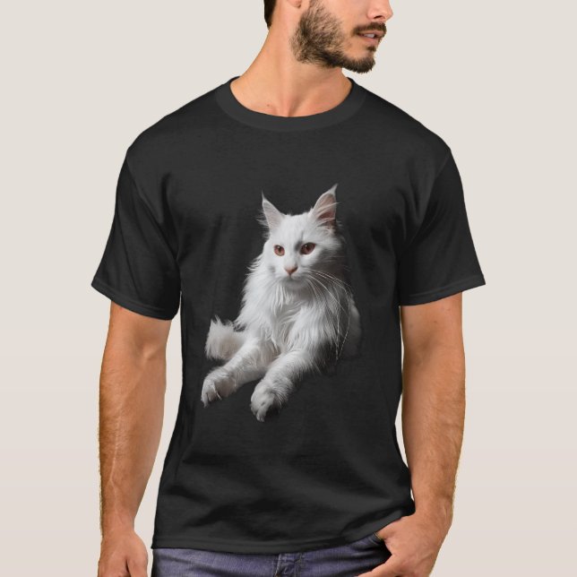 Turkish Angora Cat T-Shirt (Front)