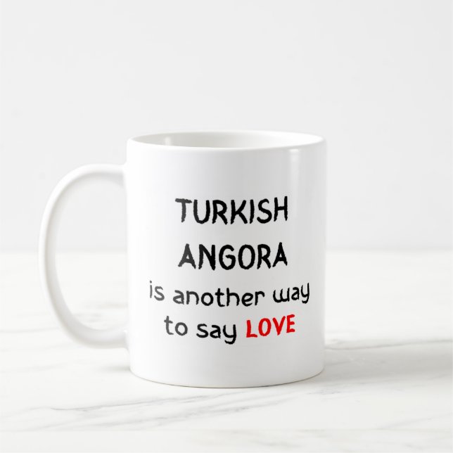 turkish angora love coffee mug (Left)