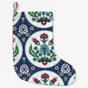 Turkish arabic, tulip flowers, seamless pattern. small christmas stocking
